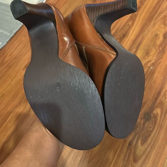 New vintage Wilson's leather outlet leather boots size 8 heels brown - Picture 4 of 6